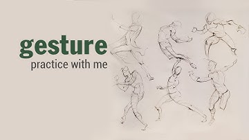 practice gesture drawing with me - 3 minutes pose - G02