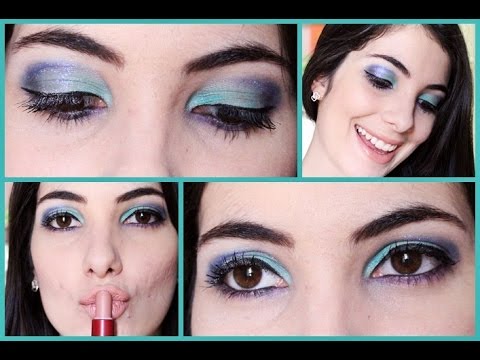 Maquiagem em tons de Azul