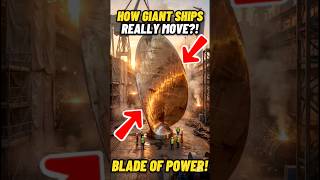 How One Blade Moves a Massive Ship?!😱 #shorts #ocean #propeller