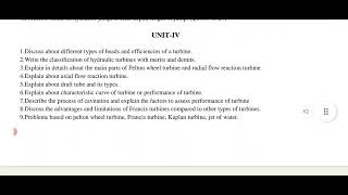 CE3401 applied hydraulics engineering derivation and theory part important questiona