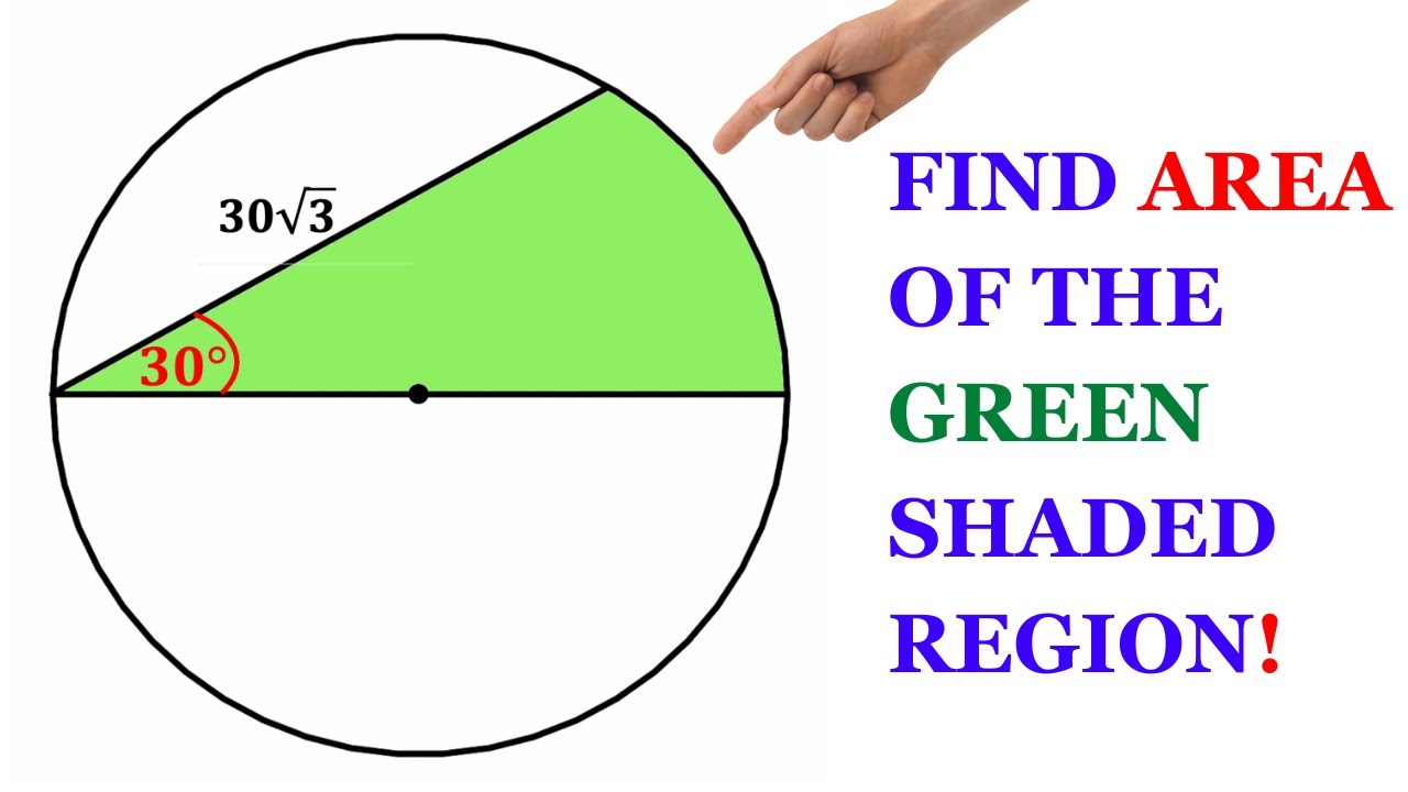 Can you find area of the Green shaded region? | (Step-by-step ...