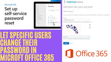 Let specific users change their password in Microsoft 365 | Enable self-service password reset| 2023