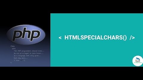 PHP  - HTMLSPECIALCHARS - DEMO
