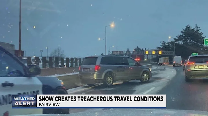 Light snowfall leads to slick road conditions across NW Oregon, SW Washington