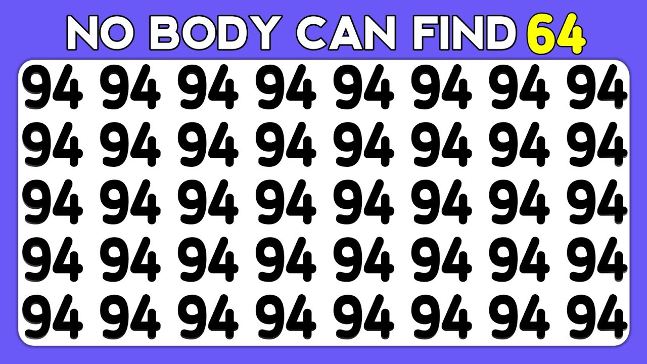 Find the Odd One Out | Test Your Eyes👀 | Number&Letter Focus Edition ...