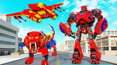 Flying Tank Transform Robot War: Lion Robot Games Fun Games Studioz Gameplay #1
