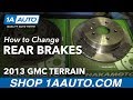 How to Replace Rear Brake Pads and Rotors 2010-16 GMC Terrain