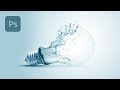 Lightbulb Splash Composite in Photoshop Tutorial