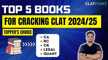 Top 5 Books for CLAT 2024/2025 Preparation  📚⚖  Which can help you in Cracking CLAT 2024-CLAT POINT