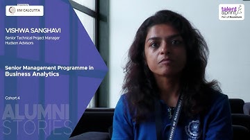 Alumni Stories | Vishwa Sanghavi | Senior Management Programmme in Business Analytics