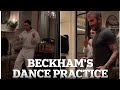 Victoria and David Beckham practise their dance moves