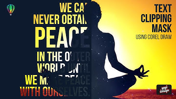 Learn How to do Text Clipping Mask using Corel Draw | Corel Draw Power clip tool | Corel Draw Tuts
