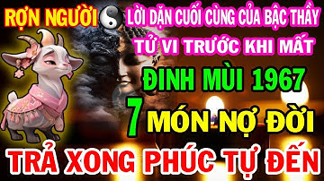 ĐINH MÙI 1967 - Tử Vi Tuổi 60 - Có 7 Món Nợ Đời, Trả Xong Tài Lộc Khai Mở, Hậu Vận An Nhàn Sung Túc