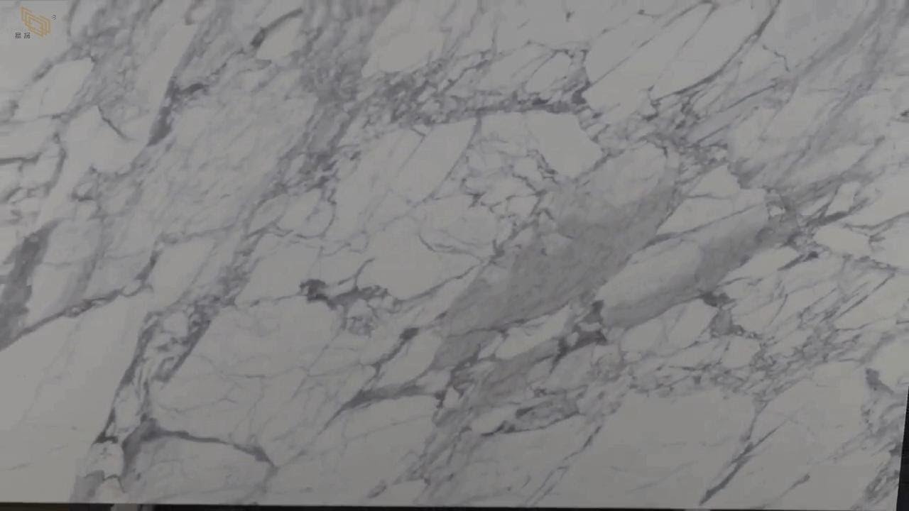 Arabescato Marble Look Printed Quartz Slabs for Engineered Project