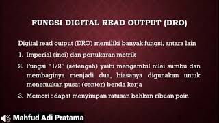 Proses Read Output (DRO) Mesin bubut dan Milling
