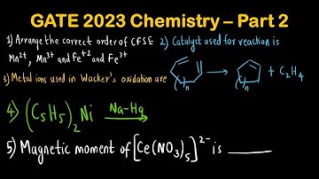 GATE 2023 Chemistry Solutions - Part 2