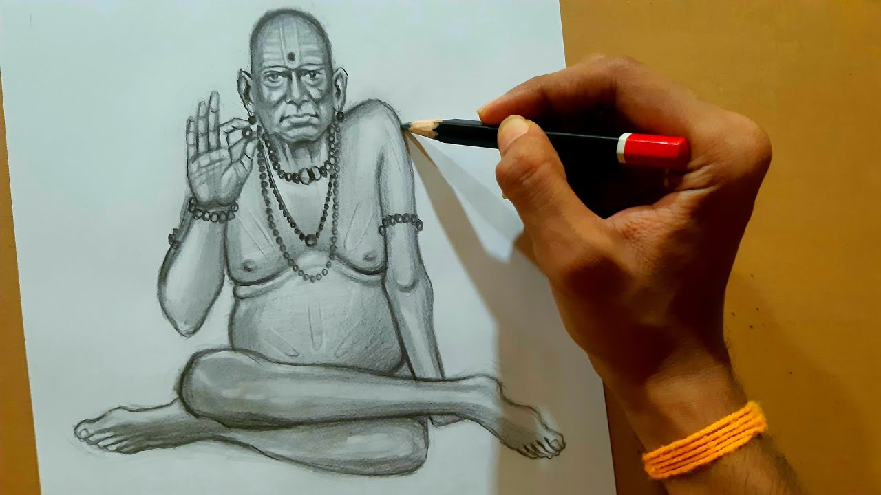 Swami Samarth | Swami samarth, Male sketch, Pencil sketch