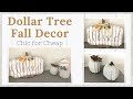 DIY DOLLAR TREE FALL DECOR // Chic for Cheap DIY Challenge // High End Dupes // BlondieNextDoor