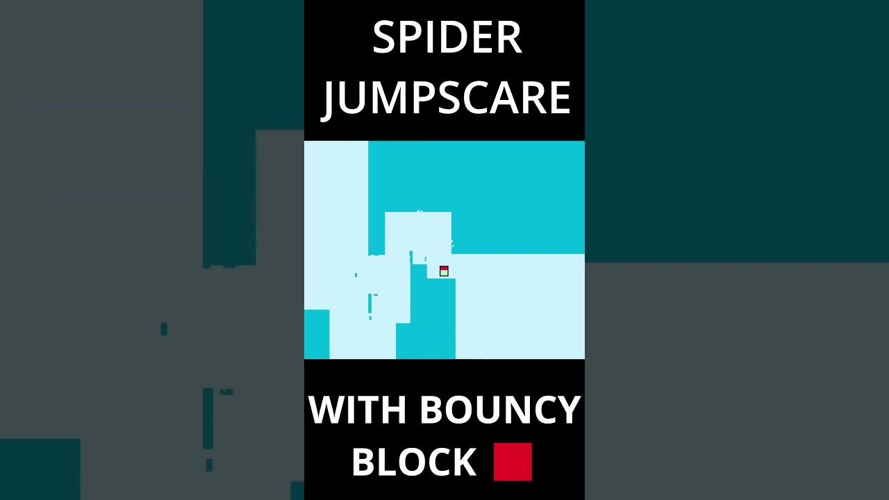 SPIDER JUMPSCARE With A Bouncy Block! (Geometry Dash) 🟥