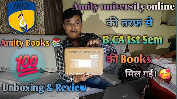 BCA 1st semester books Unboxing & Review || Amity University noida online || #amityuniversity #books