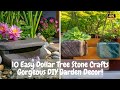🌸 10 Easy Dollar Tree Stone Crafts | Gorgeous DIY Small Garden Outdoor Decor on a Budget