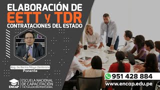CURSO: ELABORACIÓN DE EETT Y TDR CONTRATACIONES DEL ESTADO 2025 - SESIÓN 2