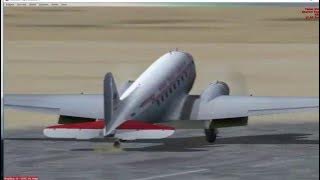 DC-3 Landing at Supershort Runway (FSX)
