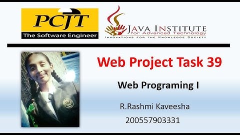 Java Institute || Web Programming 1 || eShop Project Task 39