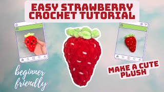 How to Crochet a Strawberry 🍓 Easy Free Amigurumi Tutorial