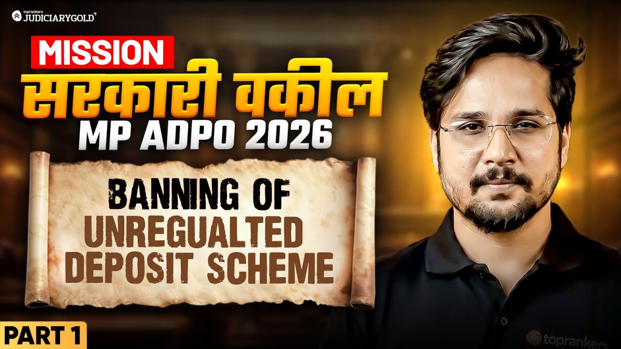 MP ADPO 2026 | Banning of Unregulated Deposit Schemes (BUDS Act) Explained | Mission Sarkaari Vakeel