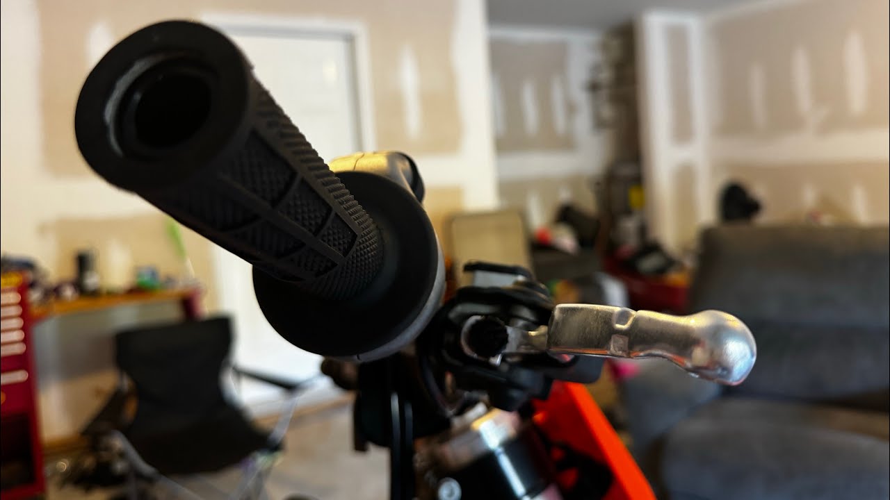 Knocking out the ends on dirt bike Grips for Wrap Around Handguard setups