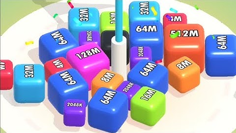 Merge Blocks 3D - 2048 Puzzle Unlock 512m-1024m - iOS Android Gameplay Part 13