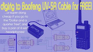 digirig to Baofeng Interface cable for free (or really cheap) for digital VHF/UHF #ham #amateur
