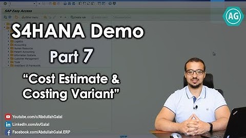 Manufactured Products Costing Demo Part 7: Cost Estimate and Costing Variant
