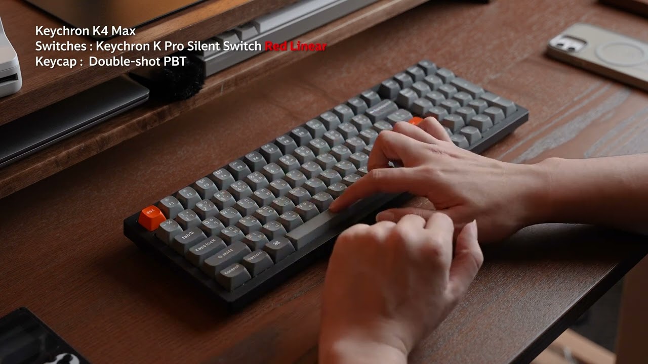 รีวิวเสียง Keychron K4 Max Keychron K Pro Silent Switch Red