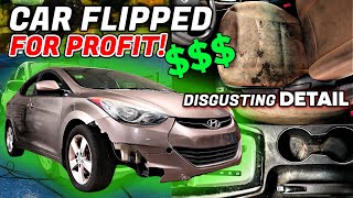 Flipping This $3200 Hyundai Elantra For Profit $$$ How To Flip Cars | Full Process | Car Detailing