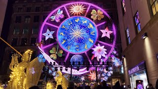 🎆 full 2023 Saks Fifth Avenue Holiday Light Show \& Window Unveiling | Dior Carousel of Dreams