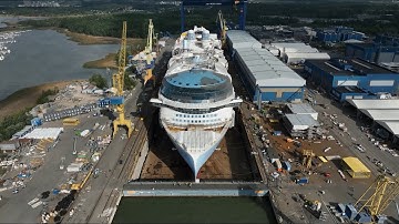 Star of the Seas – Float out at the Meyer Turku shipyard