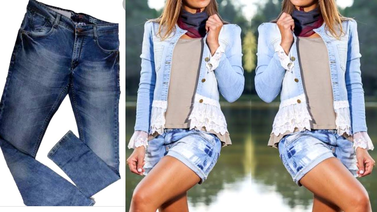 DIY Old Jeans Into Jacket/ Recycle/Reuse Old Jeans YouTube
