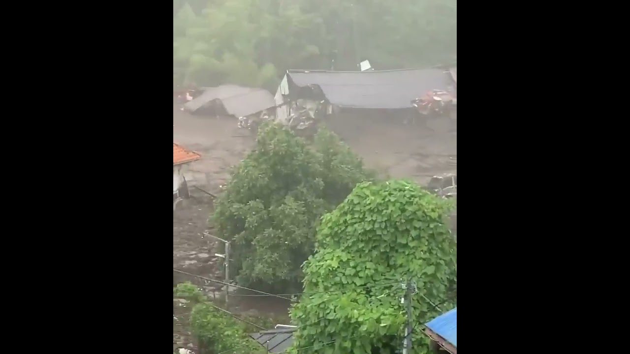 Japan - Landslide hits the city of Atamy, Japan. 2021 video2