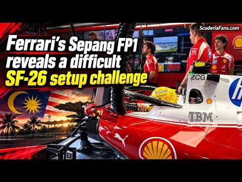 Video Ferrari tyre degradation alarm at Sepang as SF-26 balance proves difficult | Bahrain GP FP1 review