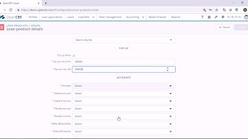 Creating a Loan Product in the OpenCBS software