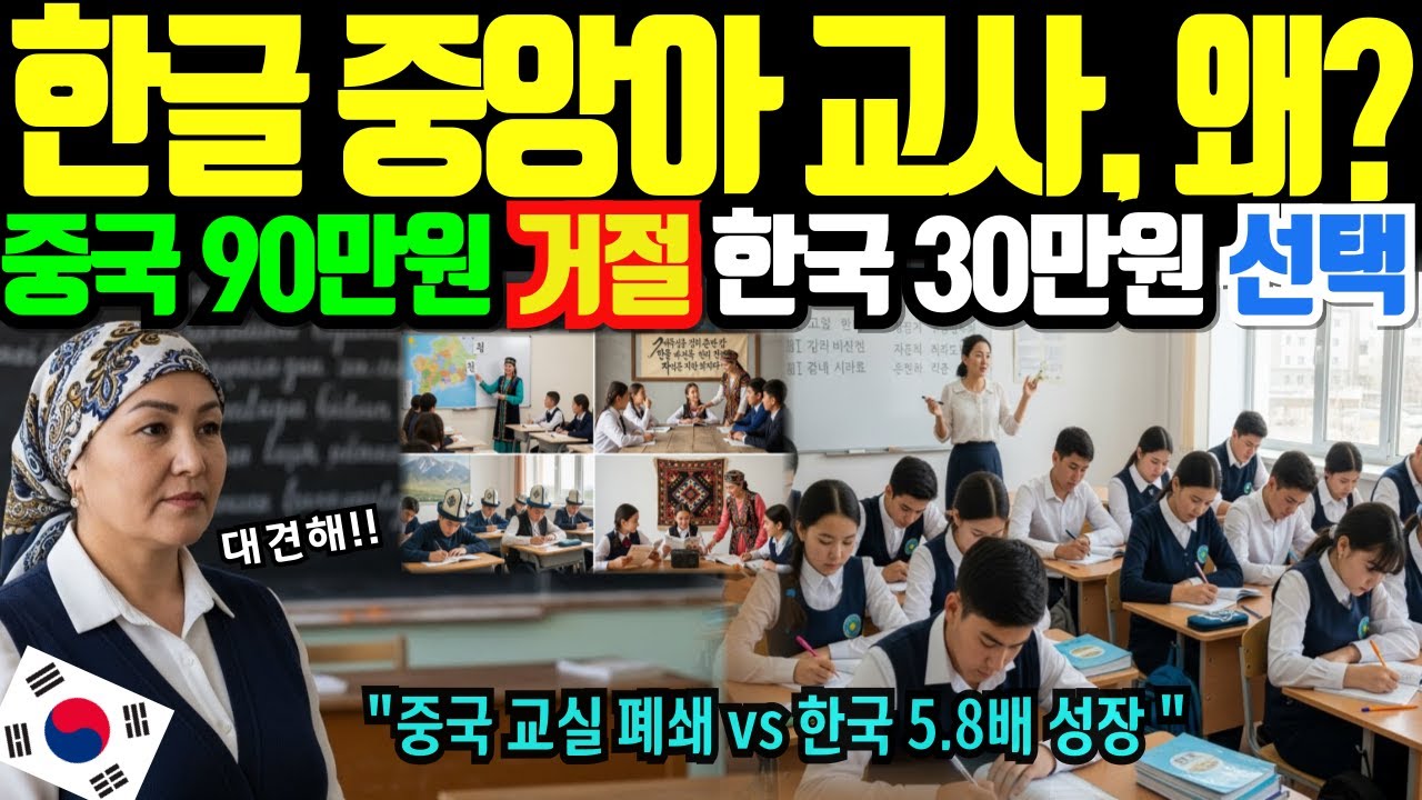 [해외감동사연]중앙아시아 4개국 한글 열풍, 90만원 거절한 교사...20년 후 충격 결과, 20년째 교실을 지킨 진짜 이유