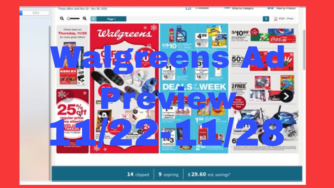 Walgreens Ad Preview Nov 22 Nov 28,2020 - YouTube