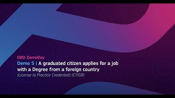 EBSI DEMO DAY Demo 5: Licence to practice