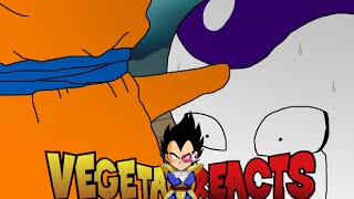 Vegeta reacts to res erection 'f'