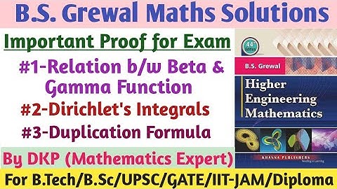 Proof of Relations b/w Beta & Gamma Function || Dirichlet