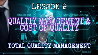 TOTAL QUALITY MANAGEMENT | LESSON 9