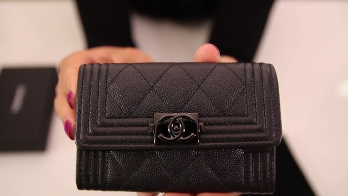 Chanel Mini Coco Handle 19K Black Chevron Caviar with shiny ruthenium  hardware