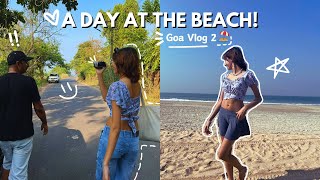 spend the day with me at the beach ⋆｡𖦹 °.🐚⋆❀˖° | goa vlog 2